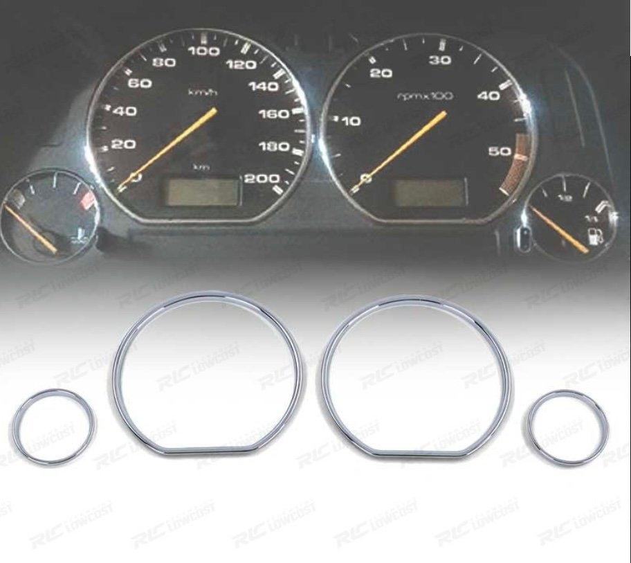 AROS CUADRO DE INTRUMENTOS PARA VOLKSWAGEN VW GOLF 3 91-97 CROMADOS - Imagen 2