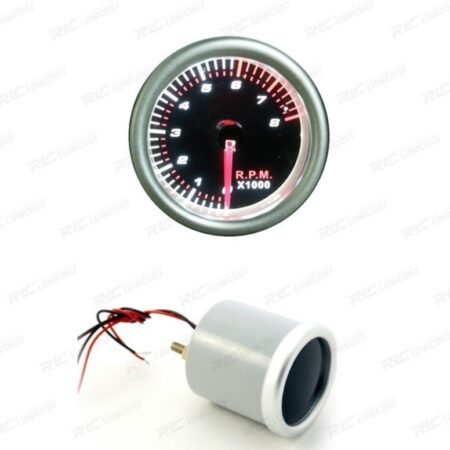 RELOJ TACÓMETRO 8000 RPM FONDO NEGRO ILUMINADO