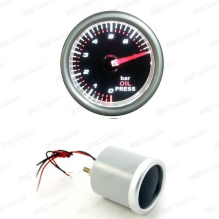 RELOJ PRESIÓN ACEITE FONDO NEGRO ILUMINADO