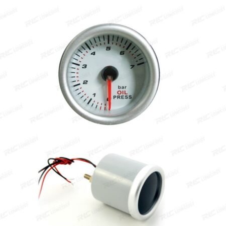 RELOJ PRESIÓN ACEITE FONDO BLANCO ILUMINADO