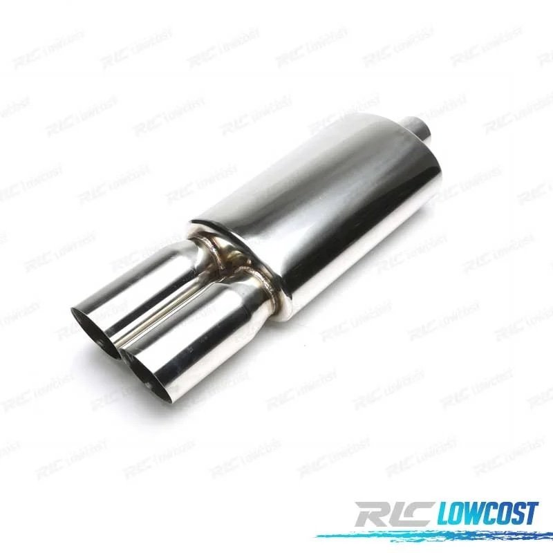 ESCAPE UNIVERSAL ACERO INOX SALIDA DOBLE