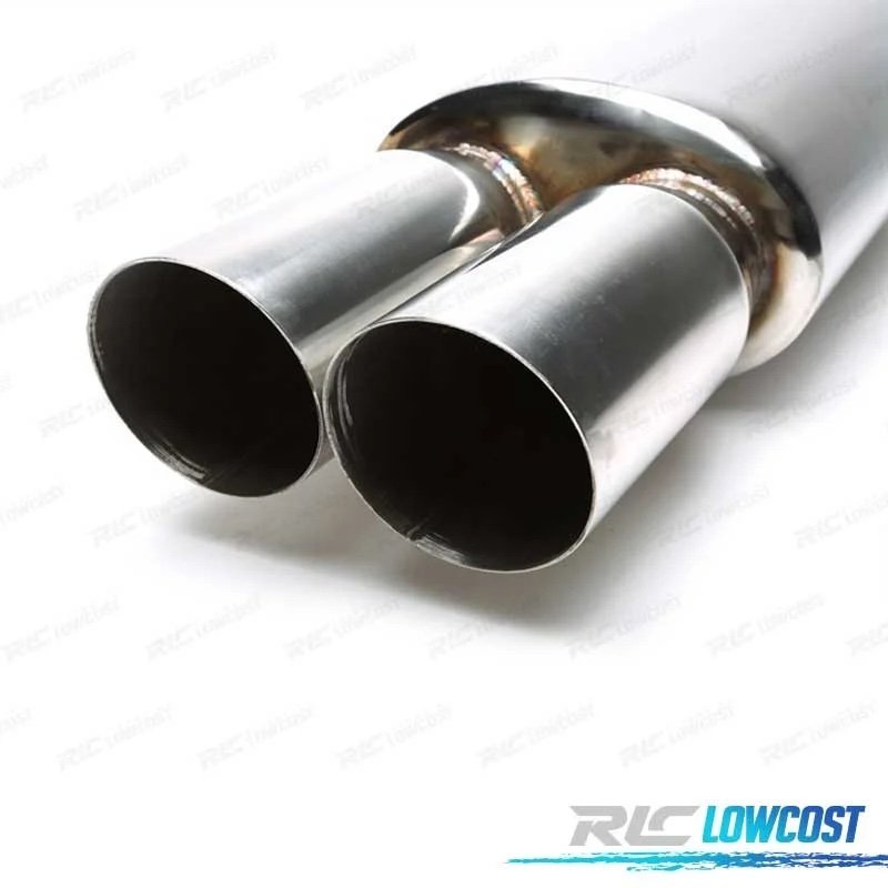 ESCAPE UNIVERSAL ACERO INOX SALIDA DOBLE - Imagen 2