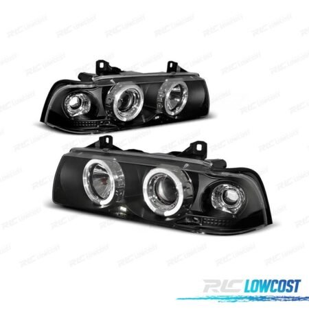 FAROS BMW SERIE 3 E36 90-99 OJOS ANGEL FONDO NEGRO CCFL