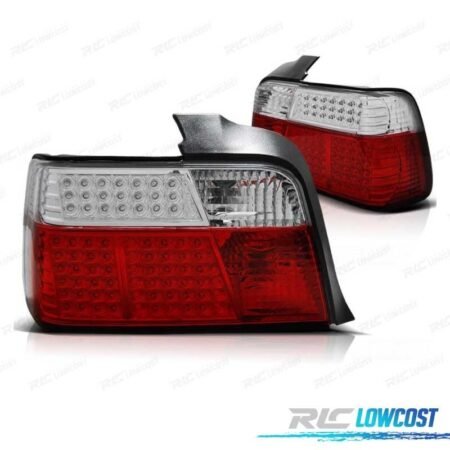 PILOTOS BMW E36 91-99 LED ROJO CROMO