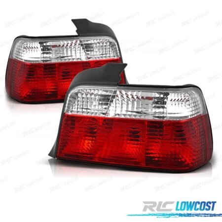 PILOTOS PARA BMW SERIE 3 E36 90-97 ROJO CROMO