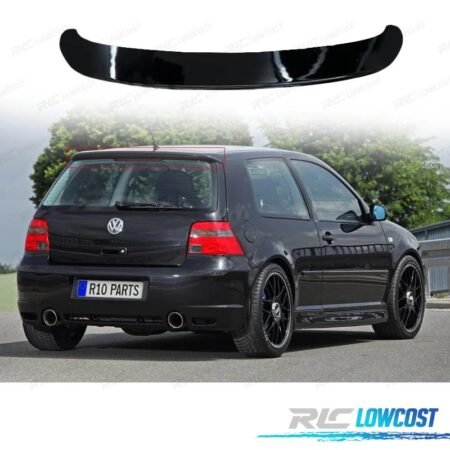 ALERON SPOILER VOLKSWAGEN VW GOLF 4 97-03 LOOK R32 NEGRO BRILLO