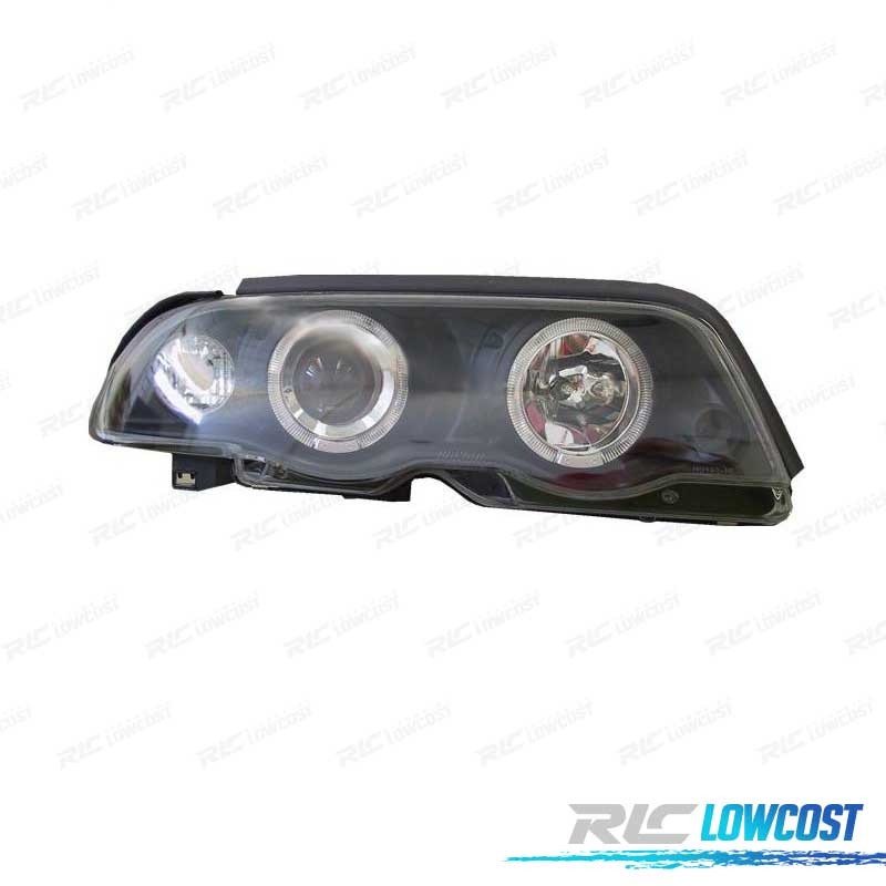 FAROS BMW E46 SEDAN 98-01 OJOS ANGEL INTERMITENTE INCORPORADO NEGRO - Imagen 2