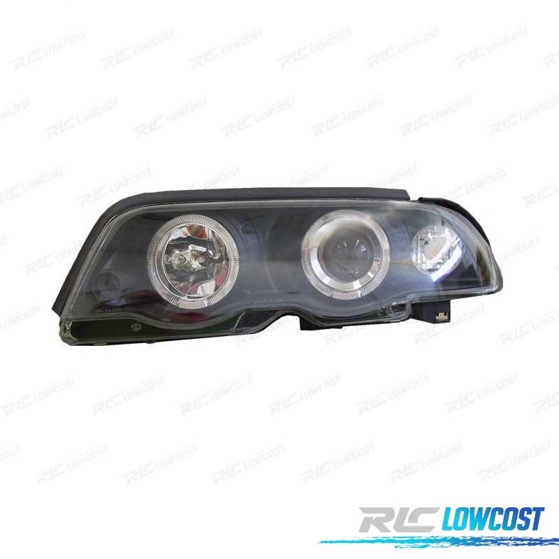 FAROS BMW E46 SEDAN 98-01 OJOS ANGEL INTERMITENTE INCORPORADO NEGRO - Imagen 3