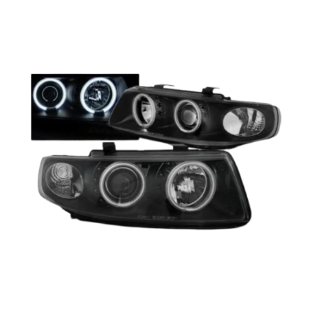 FAROS SEAT LEON TOLEDO 1M 99-05 OJOS ANGEL CCFL FONDO NEGRO