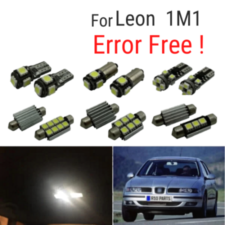KIT 15 BOMBILLAS LED INTERIOR PARA SEAT LEON 1 M 1 99-06