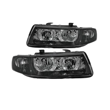 FAROS SEAT LEON TOLEDO 99-05 OJOS ANGEL FONDO NEGRO