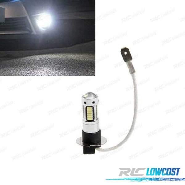 KIT BOMBILLAS LED ANTINIEBLAS H3 60 WATIOS CANBUS 30 SMD 6000 K