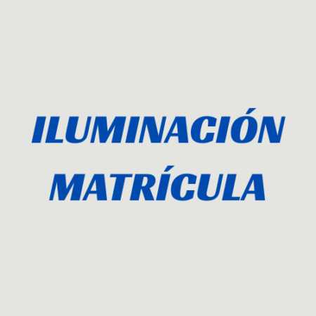 Iluminación matrícula